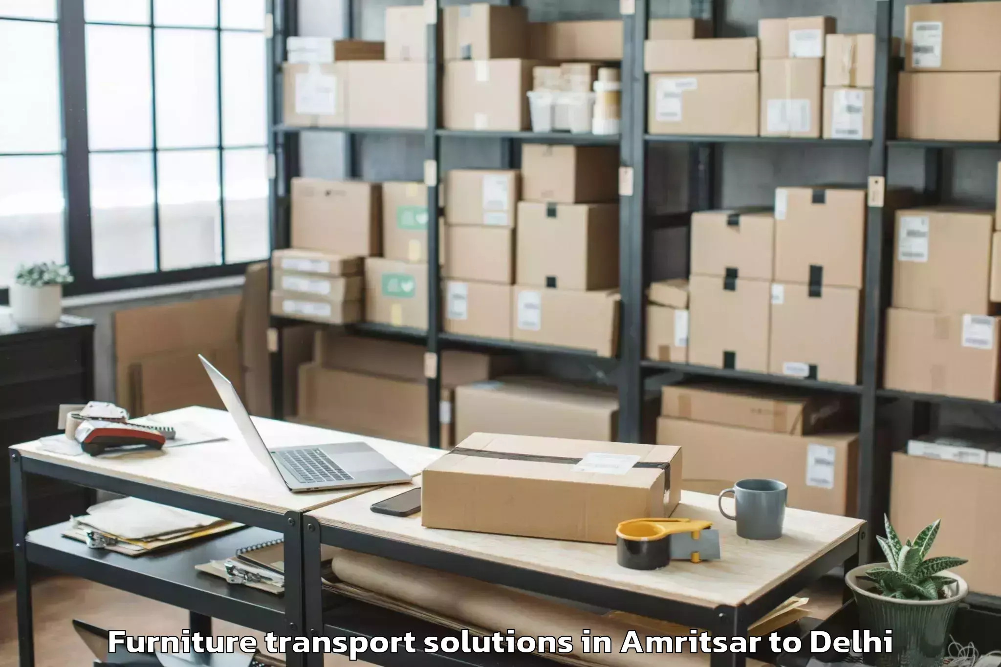 Reliable Amritsar to Jmd Kohinoor Mall Furniture Transport Solutions